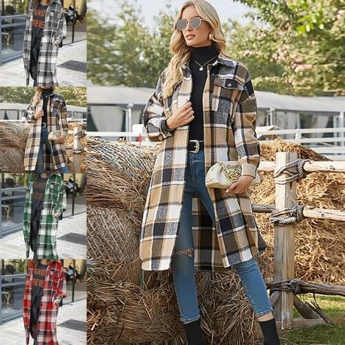 Faroonee Women's Plaid Coats