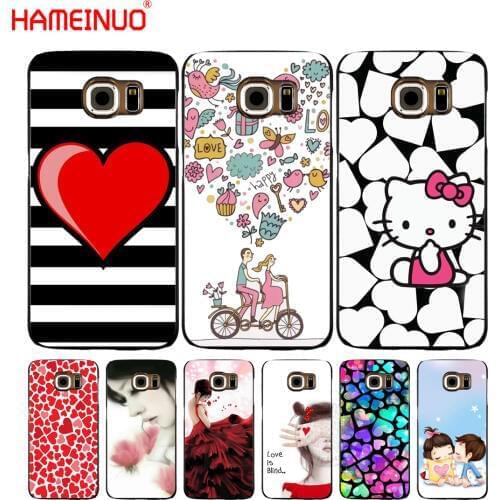 HAMEINUO Love heart Beautiful girls cell phone case cover for Samsung Galaxy S7 edge PLUS S8 S6 S5 S4 S3 MINI