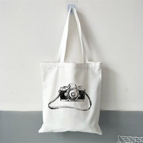 Women Canvas Shopping Bags Female Korean Style Eco Handbag Students Book Bag Tote Reusable Grocery Shopper Bags