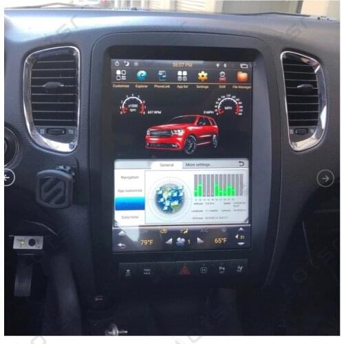 IPS Tesla Screen Carplay Android For Dodge Durango 2012 2013 2014 2015 2016 2017 2018 2019 GPS Car Stereo Radio Player Head Unit