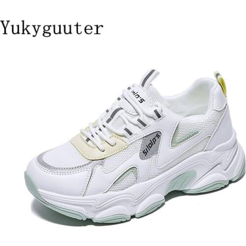 Sport Running Shoes Woman Outdoor Breathable Thick Sole Lightweight Athletic Mesh Sneakers Female Summer High Quality