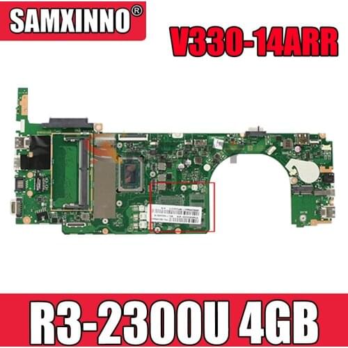 NEW MB LA-F485P Mainboard For Lenovo V330-14ARR V330-15ARR Laptop Motherboard 5B20R54431 with Ryzen R3-2300U CPU + 4GB RAM