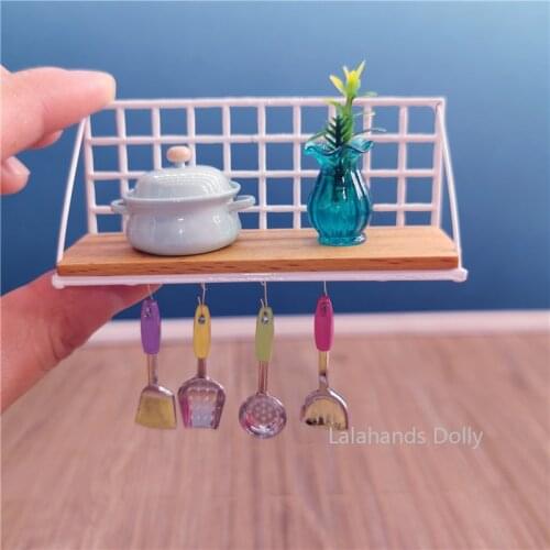 1:12 Dollhouse Miniature Commodity Shelf Wall Cabinet Model for Dollhouse Living Room Kitchen Furniture Decorative Accessories