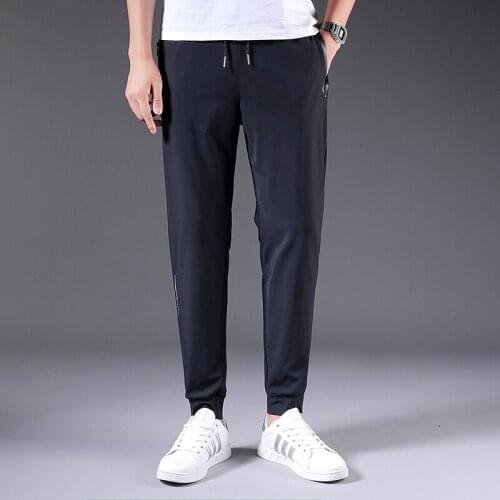 Mens Sweatpants Pants Men 2021 Spring Summer New Stretch Plus Size Joggers Solid Trousers Street Wear Sports Pants Trousers Men