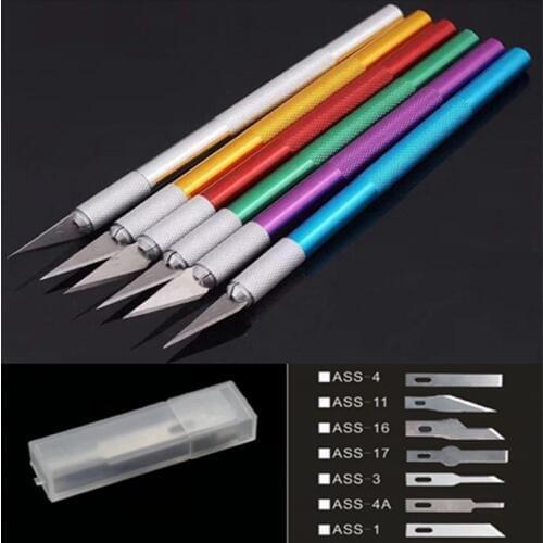 Non-Slip Metal Scalpel Knife Tools Kit Cutter Engraving Craft knives Mobile Phone PCB DIY Repair Hand Tools