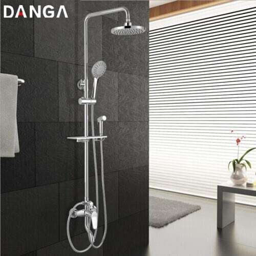 Shower Faucet Set Pressurized Shower System Household Shower Head Brass Faucet Shower Spray Gun Shower Bathroom Shower Nozzle