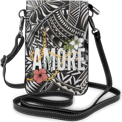 New Arrival Polynesian Flap Shoulder Bags for Girls Purse Clutch PU Leather Women Handbag Lady Zipper Crossbody Messenger Bag
