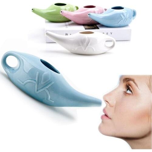 Yoga for the neti pot cleaning the neti pot wash nasal exchanger with the ceramicss stuff pot of nasal irrigator