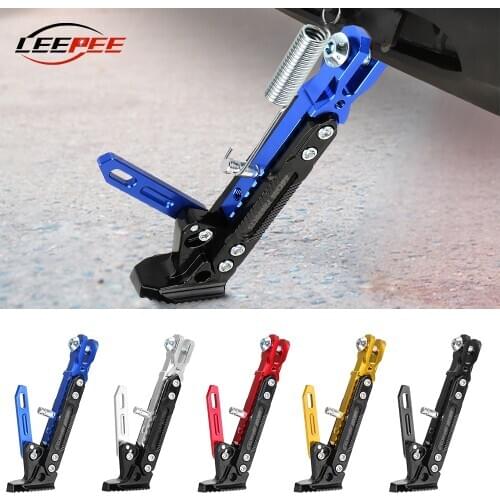 LEEPEE Motorcycle Kickstand Kick Bracket Foot Side Stand Supportor Parking Crutch Holder New Fashion Motorbike Moto Accessories