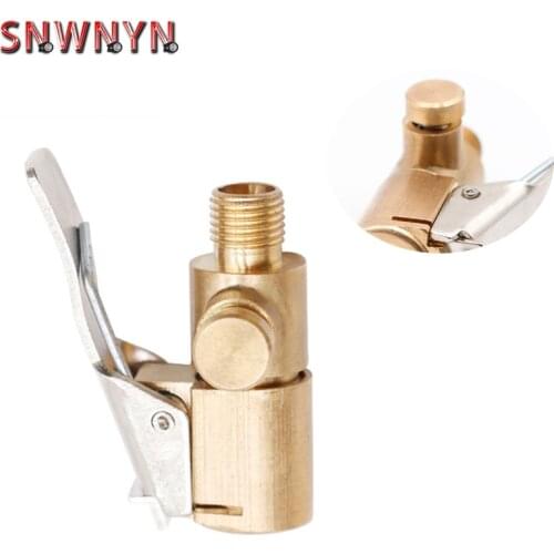 Portable Car Auto Brass 8mm Tyre Wheel Tire Valve Air Chuck Inflator Pump Valve Clip Clamp Connector Adapter Car Accessories