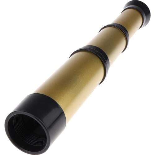 Handheld Telescope with Wooden Box - Pirate Navigation - High Power Monocular for Bird Watching Game Travel -Golden