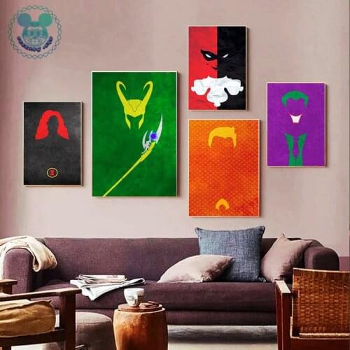 Marvel Canvas Poster Vintage Comic Poster Children Room Decoration for Kids Babyroom Wall Art Canvas Cartoon Gift Decoration