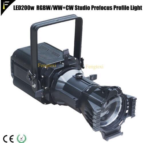 Pro Theater Studio Profile Light Fixture Full 200w RGB/WW+CW Color LED 9 DMX 19/26/26 Beam Angle Optional Profile Lighting