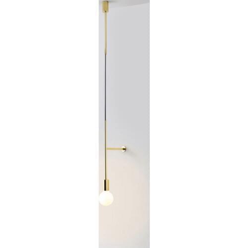 Nordic Style Golden Simple Wall Lamp The Study Bedroom Bedside Led Creative Modern Personality Line Exhibition hall Art
