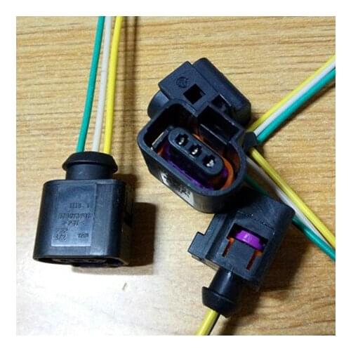 1pcs 3 Pin/Way Camshaft Cam Sensor Plug Connector Wire Harness Pigtail For 2002-2004 Audi A4 A6 AVK 3.0 VW Passat Golf Jetta