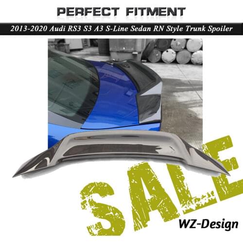 Car Accessories Carbon Fiber RNT Style Rear Spoiler Fit For 2013-2016 S3 Rear Trunk Spoiler Wing Ducktail