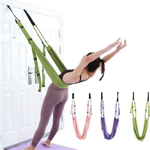 Air Yoga Rope Stretch Belt, Adjustable Aerial Yoga Swing Hammock Stretching Flexibility Stretching Leg Stretching Belt