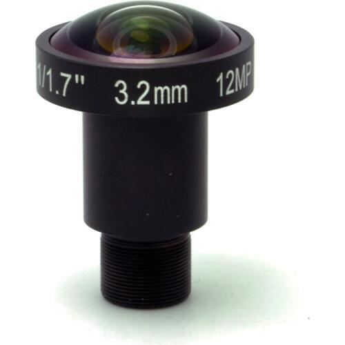 Wide Angle 131 Degrees High Quality F2.0 4K 12MP 1/1.7" M12 S Mount 3.2 mm CCTV Lens For UHD Security Camera SL-HD3220B4K