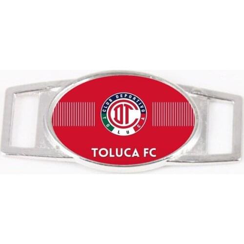 Del Deportivo Toluca De Mexico Football Socce Shoelace Charms for Sneakers Shoelaces Paracord Bracelets Decoration Dropshipping