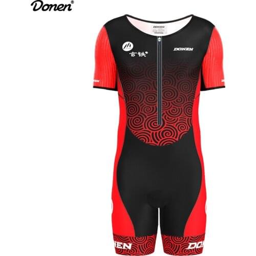 DONEN cycling jersey Spring and summer triathlon one-piece suit imported from Italy fabric race suit Swimming short-sleeved