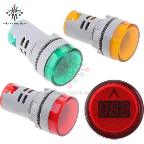 Diymore 22MM AC60-500V LED Voltmeter Voltage Meter Indicator Pilot Light New DIY Red Green Orange