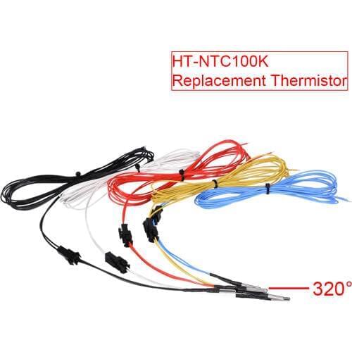 3D Printer Parts HT-NTC100K Thermistor Temperature Sensor Replacement Thermistor NTC 3950 For Heater Block MK2B Ramps 1.4 Hotend