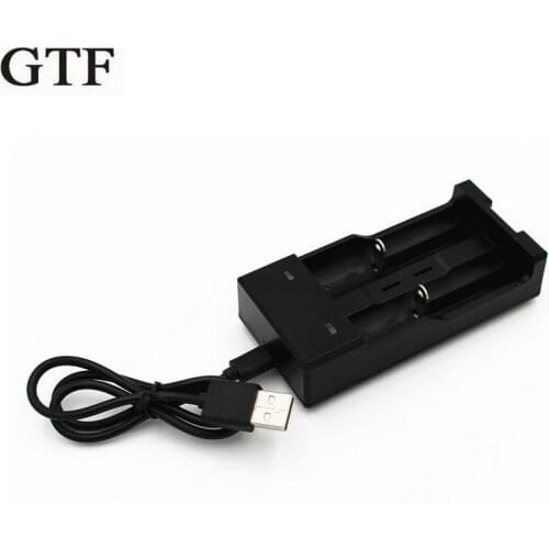 Lithium battery charger usb double slot charger smart charger for18650 14500 16340 cable usb double charge rechargeable battery
