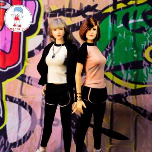 8 Colors 1/6 Yoga Clothes Set Fitness Wear Hoodie Sweatshirt Sweatpants Suit Accessory Model for 12'' TBLeague Action Figures