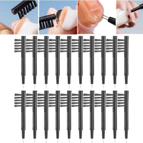 20pcs Hearing Amplifier Cleaning Brush with Wax Loop Magnet Hearing Aid Brushes Accessory Ear Care Tools Health Care