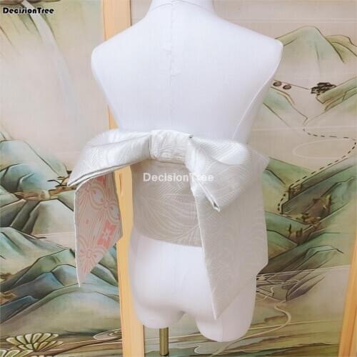 2021 japanese kimono waist womens wide bow cummerbunds female vintage dress corsets waistband belts decoration wide belt