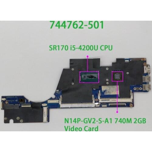 744762-501 VGU00 LA-9314P I5-4200U 740M/2G for HP ENVY TS 14-k130TX Laptop Notebook Motherboard Mainboard Tested