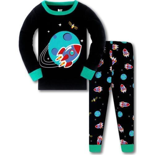 DISCOUNTS New 2020 Brand Cartoon Kid Pyjamas Autumn& Winter Boys Dinosaur Pajamas Set Children Pyjamas christmas Kids Cloth Set