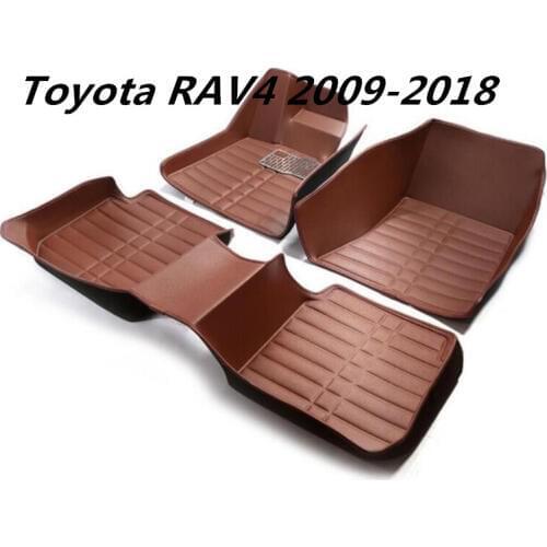 For 09-18 Toyota RAV4 RAV 4 2009 2010 2011 2012 2013 2014 2015 2016 2017 2018 High Quality Leather Car Floor Mats