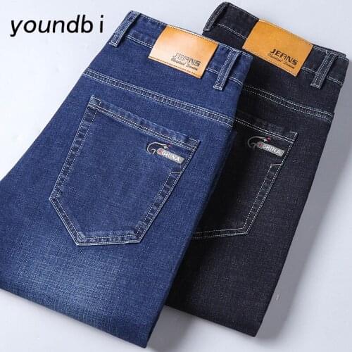 2021 Mens Jeans Business Casual Summer Straight Fit Men Jeans Classic Male Pants Cotton Stretch Men High-Quality 1899