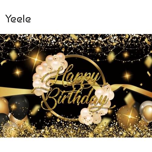 Yeele Golden Light Bokeh Balloon Birthday Photocall Photography Backdrop Photographic Decoration Backgrounds For Photo Studio
