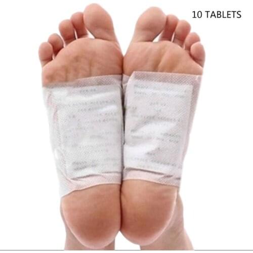 H7JC 10Pcs/Set Detox Foot Pads Bamboo Vinegar Natural Herbal Toxins Cleansing Adhesive Patches Plaster Improve Sleep Feet