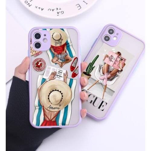 Summer Travel Bikini Beach Camera Protection Phone Cases For iPhone 11 Pro Max XR XS Max X 8 7 6S Plus Matte Shockproof Cover
