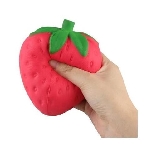 Squishy Strawberry cheap Slow Rising Squeeze Phone Strap Charm Pendant Squishes Simulation soft Scented Kid Toy Gift Collections