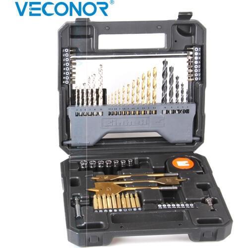 70pcs Combination Twist Drill Concrete Drill Screwdriver Bits Sockets Kit Set