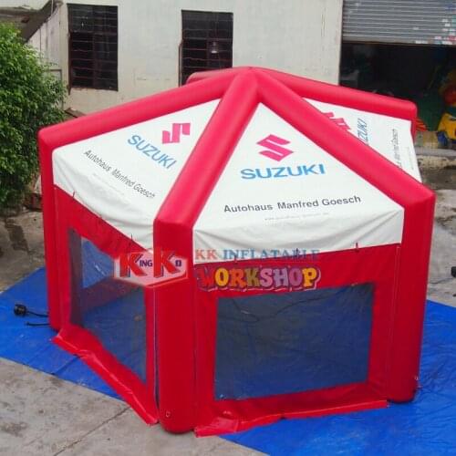 Outdoor transparent temporary inflatable tent