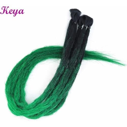 Dreadlock Extensions Pink Blue Ombre Crochet Braids Hair 24 inch Dreads Extensions 5 Strands Synthetic Hair Extensions For Women