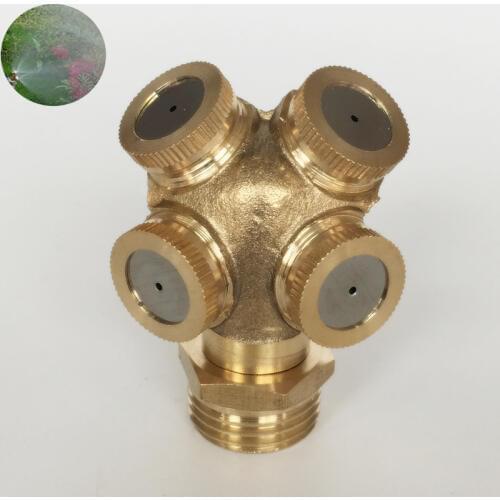 1Pcs Adjustable Brass Misting Nozzles Garden Watering Roof Cooling Brass Sprayer Nozzles