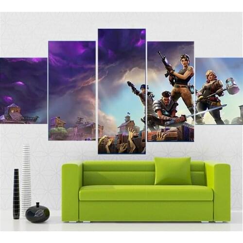 5 Piece Wall Art Canvas Japan Style Animation Poster Home Decor Decoration Pictures Be Applicable Living Room Bedroom