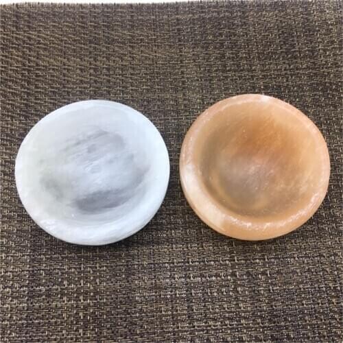 Natural Quartz Crystal Selenite Bowl crystals healing stone for folk crafts