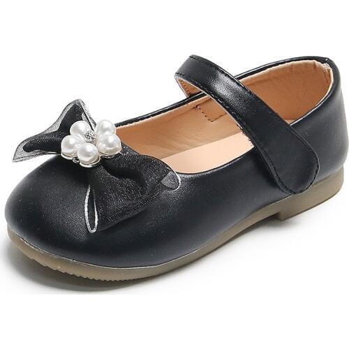 2021 Early Autumn Girls Shoes Kids Leathers Shoes With Butterfly-Knot Princess Cute Korean Style Leathers Shoes For Kindergarten