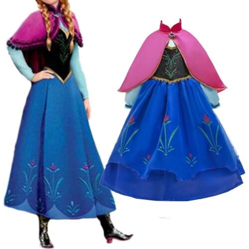 Girls Dress Clothing Snow Queen Princess Dress Fancy Elsa Dress Anna Kids Childrens Costumes Birthday Party Vestidos Rapunzel