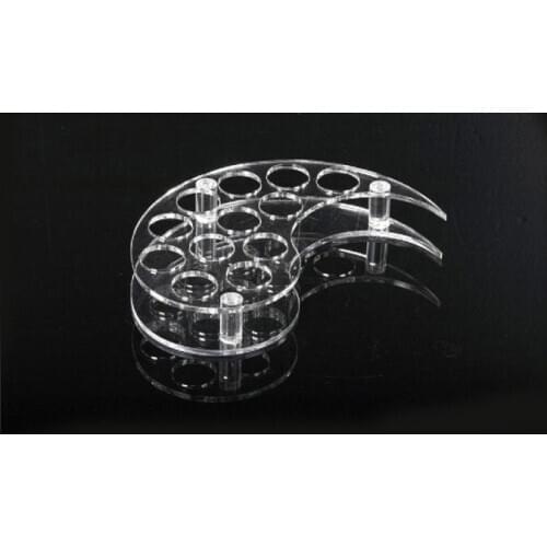 Lipstick Holder 12 Spaces Clear Acrylic Display Stand Cosmetic Makeup Organizer For Brushes, Contact Lenses Bottles More Usage