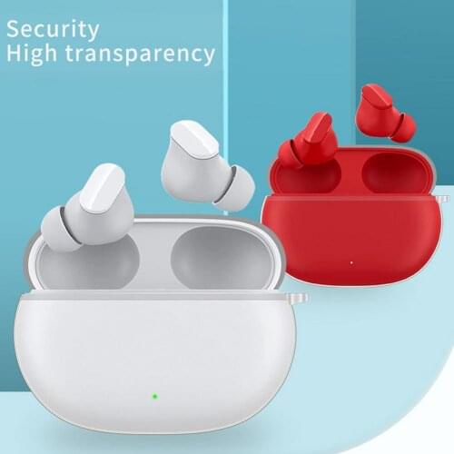 Transparent TPU Earbuds Case w/ Hook Soft Protective Shell Anti-Fall Shockproof Dustproof Protector Cover for Beats-Studio Buds