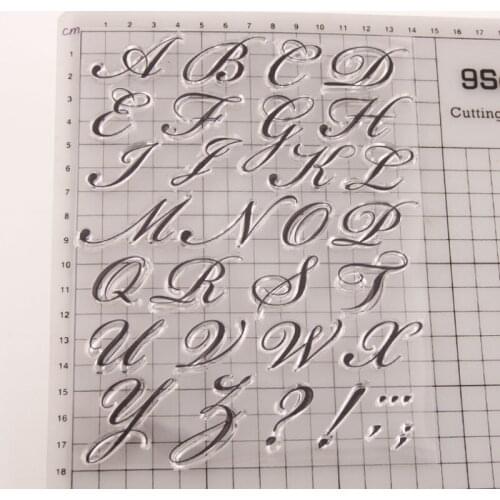 English Alphabet Transparent Clear Silicone Stamp Seal DIY Scrapbook Rubber Stencil Embossing Diary Decor Office School Supplies