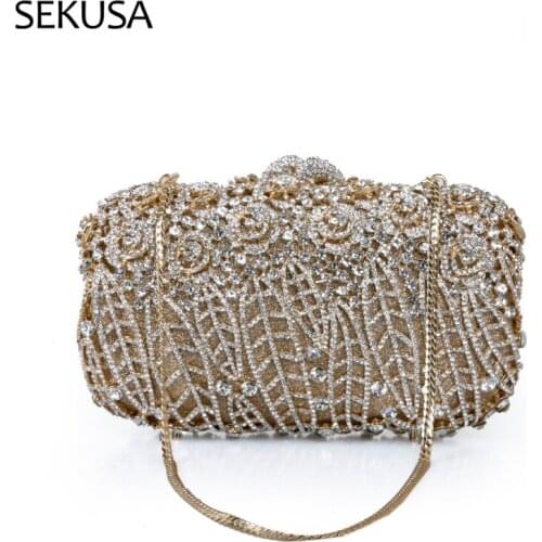 Diamond Stone handBag Luxury Women Evening Bags Designer Rewark Crystal Clutches Wedding With Chain Lady Party Purse